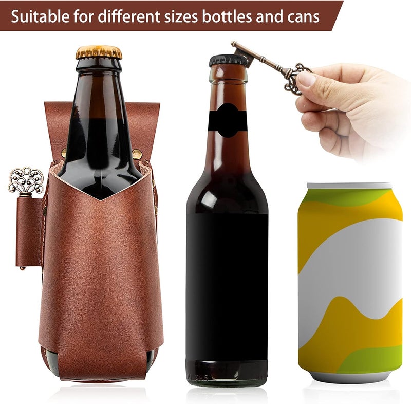 iPihsius Beer Holster, Beer Holster for Men,Bottle Opener Included Beer Gift for Men,Hands-Free at Parties, Barbecues, Camping - Image 4